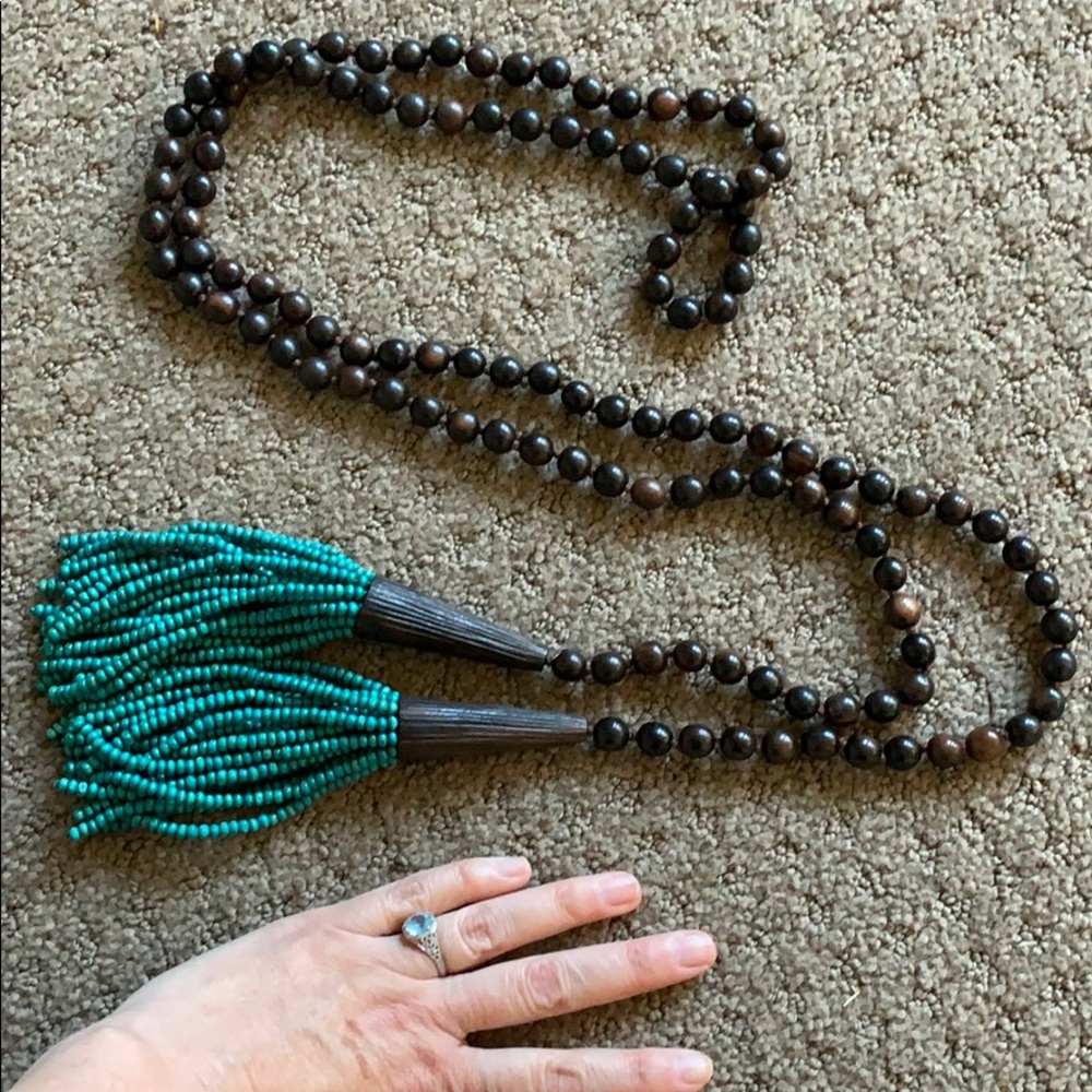 NEST brand wooden bead necklace